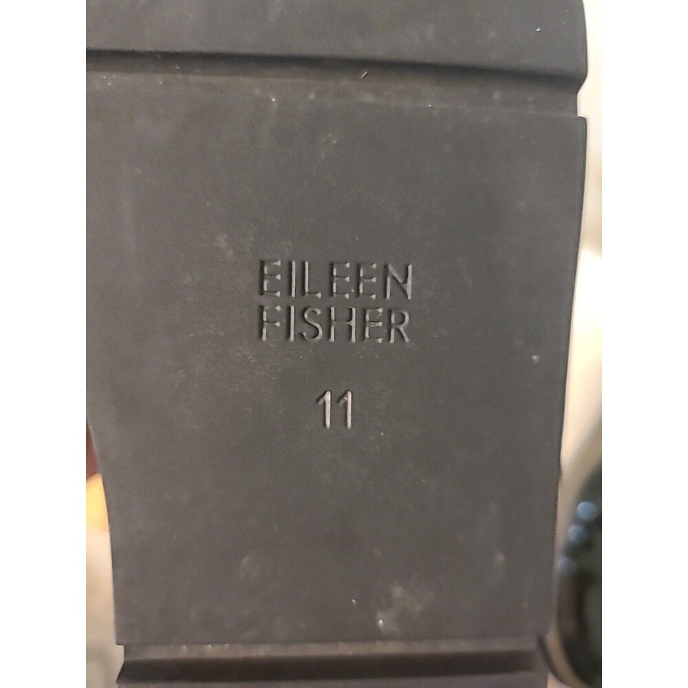 Eileen Fisher Eddy Black Patent Leather Platform Oxfords Sz 11 Corporate Goth - Picture 8 of 8
